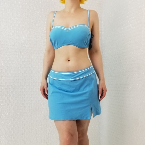 lands end swim mini skirt